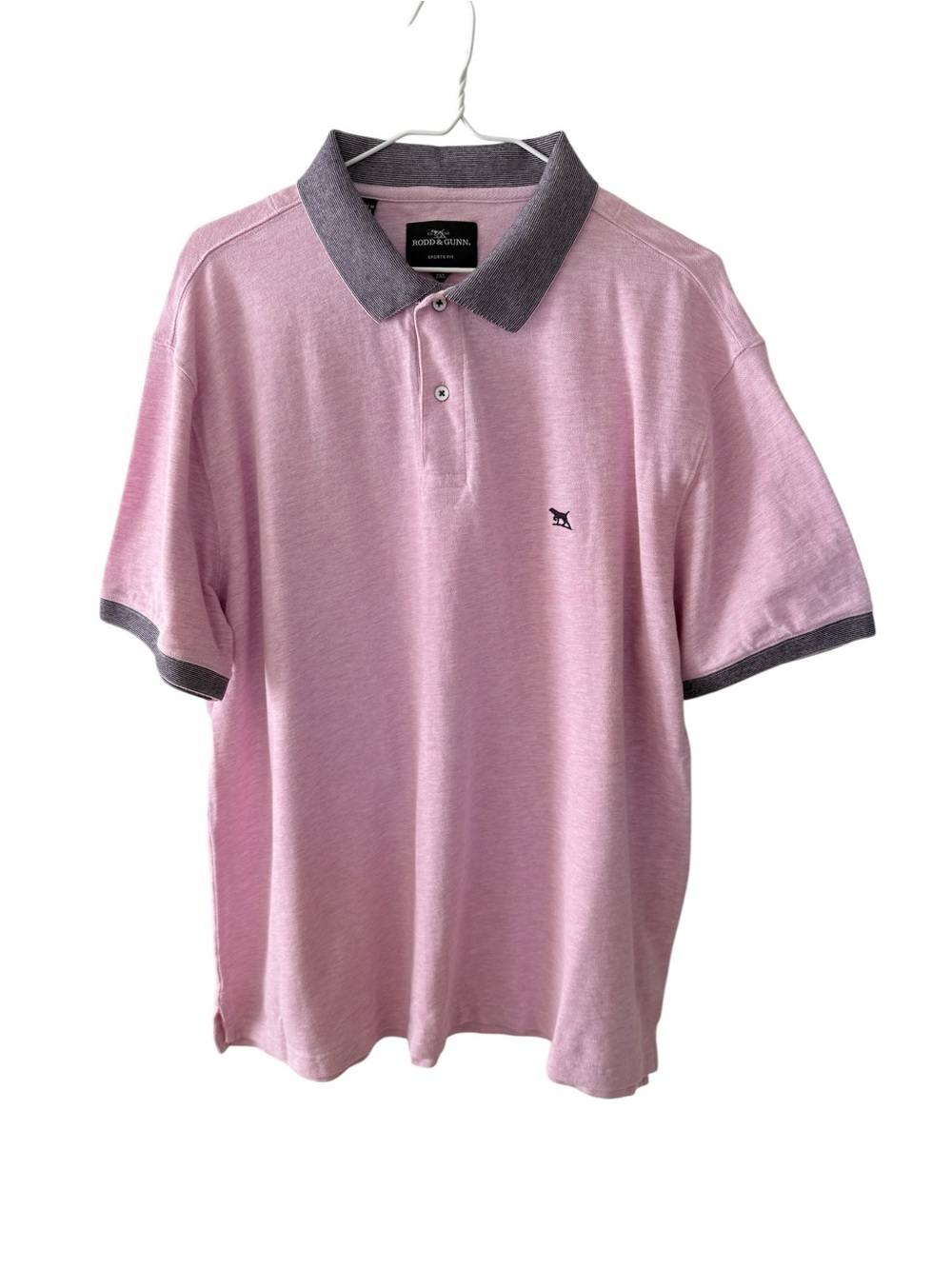 Rodd & Gunn Men’s New Haven Sports Fit Pique Polo Shirt Size 2XL XXL Pink Grey